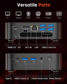 ACEMAGIC Mini PC AMD Ryzen 5 7430U 6C/12T 4.3GHz 16GB LPDDR4x 512GB NVMe SSD WiFi 6 BT5.2 Triple 4K Display HDMI DP Desktop PC