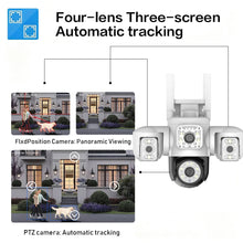 Yoosee 6K 15MP 3 Lens 3 Screens WiFi PTZ IP Camera Outdoor Waterproof Auto Tracking Color Night Vision Security Camera System