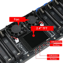8 Channel 18650 Battery Capacity Tester 2.4" Screen Internal Resistance Analyzer Auto Charge Discharge Module Lithium Ion