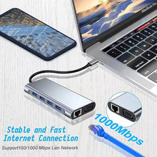 11 Ports USB C Docking Stations USB C HUB Type C to HDMI Adapter 4K USB 3.0 Splitter Adapter For PC Laptop Macbook