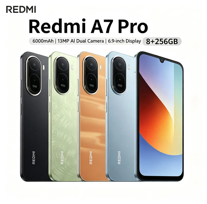 2026 New Official Authentic Product Redmi A7Pro 8 GB RAM 256 GB ROM 6.9' FHD+ Helio G85 Gaming Smartphone Dual 5G VoLTE 5000mAh