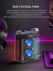 AMD Ryzen 7 H255 Mini PC 16GB LPDDR5 512GB SSD WiFi 6E BT5.2 Desktop Computer Windows 11 Pro 4K Triple Display Small Form Gaming
