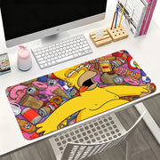 Alfombrilla de ratón con dibujos de los Simpson, grande, impermeable y antideslizante, para oficina, juegos y teclados