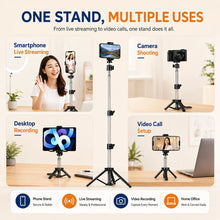 Foldable Phone Tripod MultiPurpose Camera Stand for Live Video Shooting Photography Adjustable with Phone Holder Extendable Legs