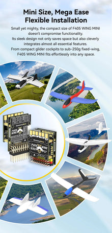 SpeedyBee F405 WING MINI Fixed Wing Flight Controller 2-6S LiPo for RC Fixed Wing Model Airplane Drone
