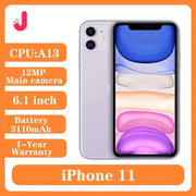 iPhone 11 original liberado 64GB/128GB/256GB 3110mAh A13 pantalla LCD de 6.1 pulgadas iOS LTE 4G teléfono celular iphone11