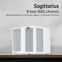 Sagittarius 8-bay NAS Chassis Case, Supports MATX Motherboards | ATX Power Supply | Four Full-height PCIE Slots | Volume 21.8L