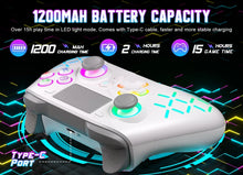 GAMROMBO Game Controller for PlayStation 5/PS5/PS4/PC/iOS/Switch Console W/RGB Turbo Dual Vibration 6-Axis Gyro Wireless Gamepad