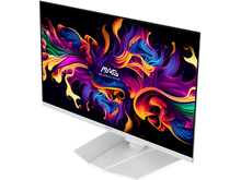 MSI 27" QHD 2K 1440P 280Hz with FreeSync Premium Pro & G-Sync Compatible 0.03ms HDR400 USB-C White OLED Gaming Computer Monitor with Height Adjustable, Swivel, Pivot & Tilt stand MAG272QPW QD-OLED X28