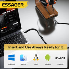 Adaptador de audio Essager de Lightning a jack de 3.5 mm, cable auxiliar para auriculares, adaptador de USB tipo C a 3.5 mm, OTG tipo C para iPhone, Xiaomi, OnePlus