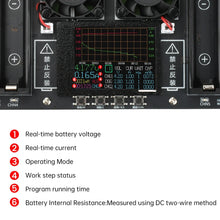 8 Channel 18650 Battery Capacity Tester 2.4" Screen Internal Resistance Analyzer Auto Charge Discharge Module Lithium Ion