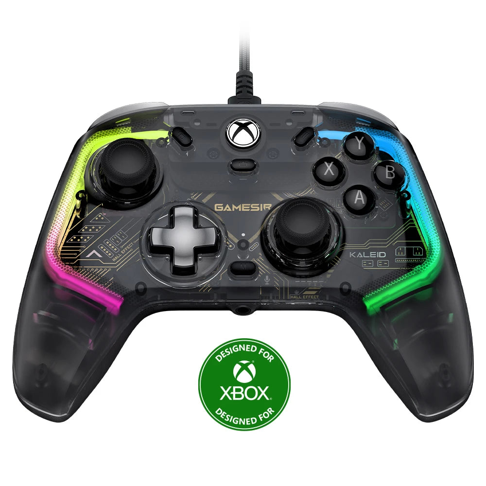 Mando con cable GameSir Kaleid Flux para consolas Xbox Series X, Xbox Series S y Xbox One con joystick de efecto Hall