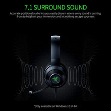 Razer Kraken X Multi-Platform Wired Gaming Headset Bendable Cardiod Microphone 3.5 mm Connection Adjustable Headband 7.1 surroun