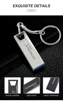 Mini Metal USB3.0 Flash Drive Pen Drive 16GB 32GB 64GB 128GB USB 3.0 Flash Stick Pendrive Cle USB