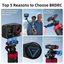 BRDRC Tripod for Insta360 Ace Pro 2 X6 X5 Camera Stand Selfie Stick Quick-release Adapter Tripod Adjustable Ball Head Base