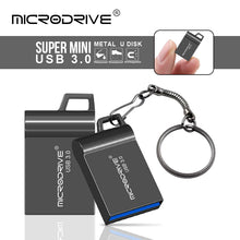 High Speed Mini USB 3.0 Flash Drive 16GB 32GB 64GB 128GB Metal Pendrive Waterproof usb drive Pen memory Sticks with key Chain