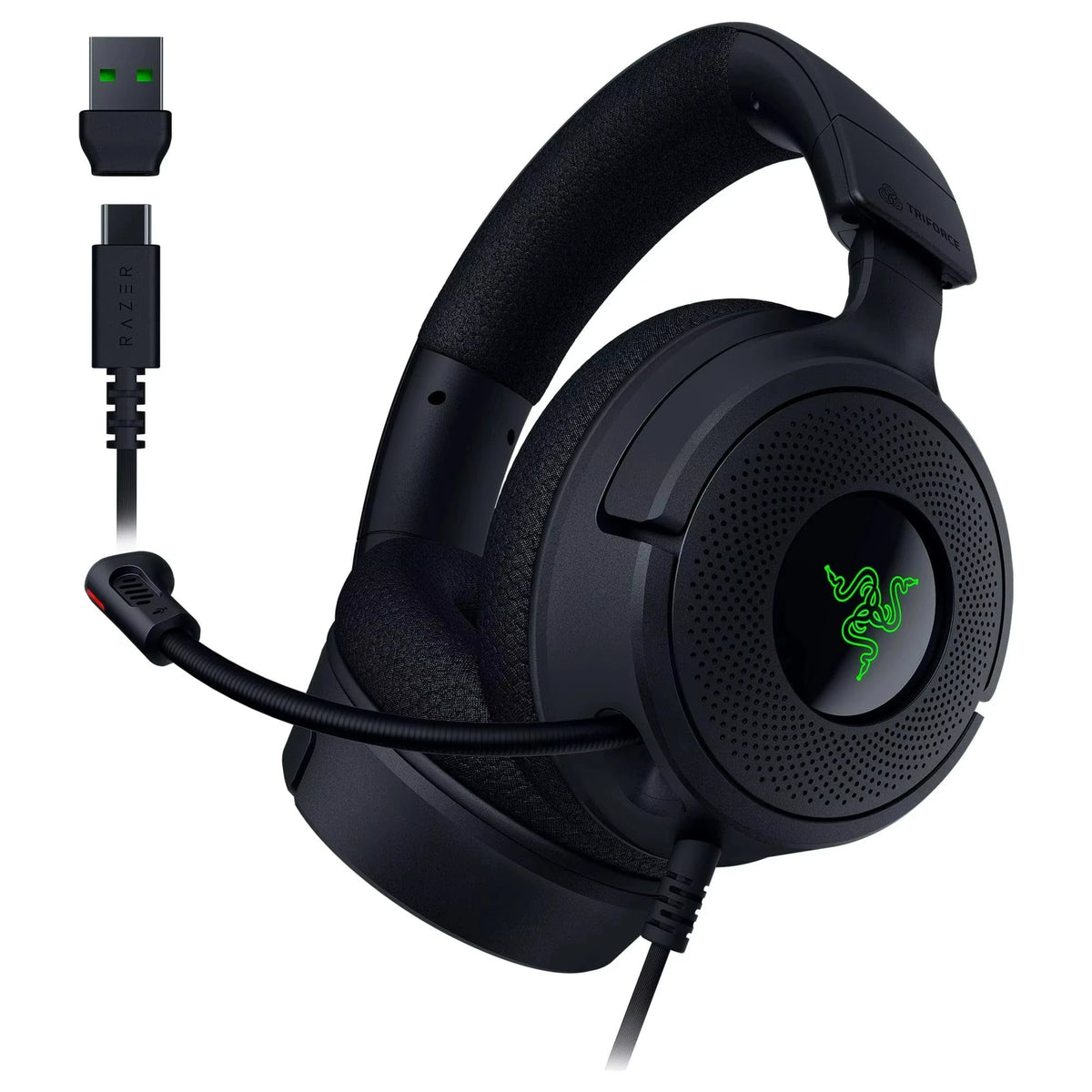 Razer KRAKEN V4X wired gaming headphones with earphones 7.1 surround sound RGB lighting effects Type C and Type A Razer ™  Hyper