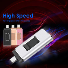 4 in 1 USB Flash Drive 64GB High Speed Micro USB Stick OTG Type-C Pen Drive 32GB 128gb 256gb Memory Stick for iphone Samsung