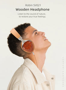 SIVGA SV021/Robin Over-ear Close-back Wood Headphone with Balanced High Fidelity Sound 50mm Wired Dynamic Driver Headset