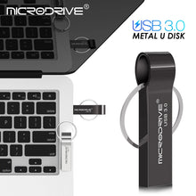 Metal USB Flash Drive Pendrive 16GB 32GB 64GB High Speed Memory Stick USB3.0 Disk 128GB Waterproof Key Ring