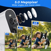Cámara de seguridad para el hogar 4K con WiFi, inalámbrica para exteriores, magnética, con batería, 5MP, cámara IP CCTV para hogar inteligente con detección PIR para exteriores