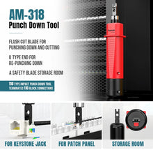 AMPCOM 12 in 1 Network Tool Kit, Professional Portable Ethernet Computer Maintenance LAN Cable Tester Crimper Cutter Repair Se