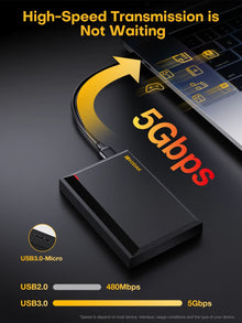 KODAK P190 2.5" Portable External Hard Drive 1TB/500GB USB 3.0 - Fast Transmission for PC, Laptop, Smartphone& Storage