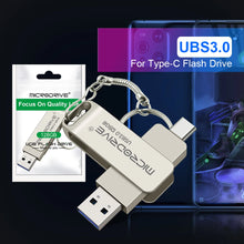 Type C Usb Flash Drives 3.0 128gb pendrive 64gb флэш-накопител stick Type-c Pen Drive for Phone PC gift