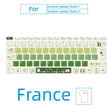 French Suitable for Microsoft Surface Book Laptop Go 1/2/3 Pro 4/5/6/7/8/9/10/11 Cartoon Computer Keyboard Sticker Key Sticker
