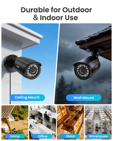 ZOSI 8CH 1080P CCTV System Outdoor 5MP Lite Video DVR with 2/4/6/8pcs 2MP Wired Security Cam Day/Night Video Surveillance System