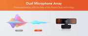 Cámara web USB Nuroum V11 de alta calidad, 1080p a 60 fps, Full HD, con conexión Plug and Play para computadora, minicámara web 2K para PC y computadora portátil con micrófono