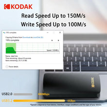 KODAK P150 Portable External Hard Drive 500GB 1TB USB3.0 HDD Storage Drive 2.5 Inch High Speed Disk for Laptop PC PS4 TV