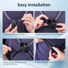 Flymile Neck Mount Holder for DJI Pocket 4/Action 5 Pro/Osmo 360/Insta360 Ace Pro 2/Gopro Accessories Camera POV Chest Strap