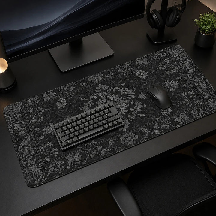 Mouse Pad Black Persian Carpet Gaming XL New Home Mousepad XXL keyboard pad Soft Natural Rubber Computer Mice Pad Table Mat