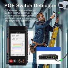 Probador de cables UTP de pantalla táctil WANGLU de 4", PoE, VFL, OPM, TDR, medidor de nivel, búsqueda de IP, escaneo y trazador en una sola herramienta de red