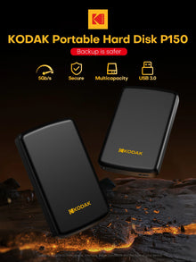 KODAK P150 Portable External Hard Drive 500GB 1TB USB3.0 HDD Storage Drive 2.5 Inch High Speed Disk for Laptop PC PS4 TV