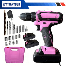 24-Piece Set Brushless Industrial Drill Kit 21V Dual Lithium (2×1200mAh) 18+1 Precision Torque 10mm Metal Lock Chuck for Steel S