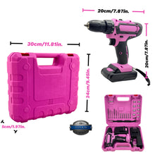 24-Piece Set Brushless Industrial Drill Kit 21V Dual Lithium (2×1200mAh) 18+1 Precision Torque 10mm Metal Lock Chuck for Steel S