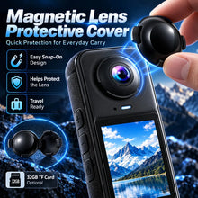 4K Panoramic Action Camera 200 Degree Wide Angle Dual Lens 2.0 IPS Portable Vlog Camera for Cycling Travel Outdoor Sports Camera