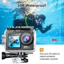5K 4K Ultra HD Action Camera Dual Screen EIS Anti‑Shake Sports Cam 170° Wide Angle WiFi Remote 50MP Photo Outdoor Diving Cycling