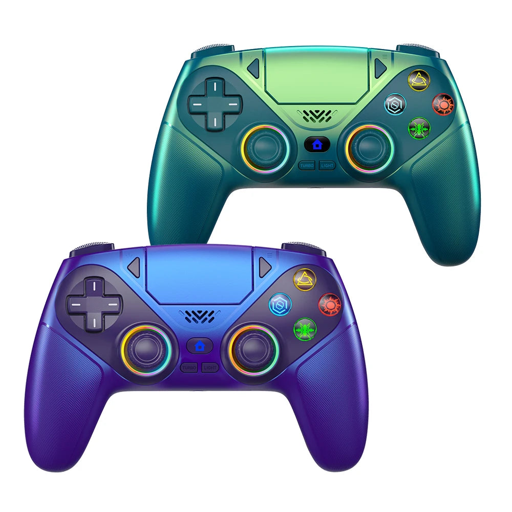 For Playstation 5/PS5 Pro/Slim/PC RGB Light Wireless Console Controller Gamepad Dual Vibration Marco/Turbo Function Programming