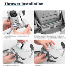 BRDRC Airdrop System for DJI Mini 4K/Mini 2/SE Drone Thrower Fishing Bait Wedding Ring Gift Long Distance Throw Deliver