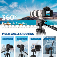 Professional 73 Inch Camera Tripod Heavy Duty Stand with Phone Holder Travel Bag for DSLR SLR DV Projector Photography