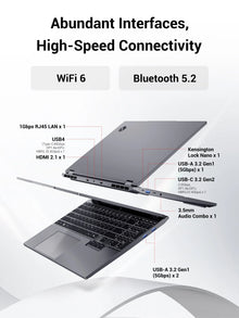 Firebat Wujie 15X Pro - Amd Ryzen 7 H255, 32Gb Ddr5 Ram, 1Tb Pcie 4.0 M.2 Ssd, Wi‑Fi 6 + Bluetooth 5.2, 15.3" 2.5K 120Hz Display, Windows Gaming Laptop