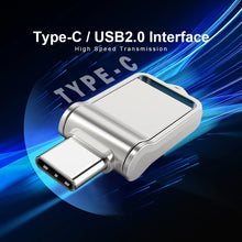 Mini Type C Ultra Dual USB 2.0 Flash Drive 32GB 64GB 128GB Memory Stick Thumb Drive U Disk