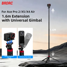 BRDRC Tripod for Insta360 Ace Pro 2 X6 X5 Camera Stand Selfie Stick Quick-release Adapter Tripod Adjustable Ball Head Base