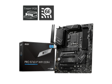 MSI PRO B760-P WIFI DDR4 LGA 1700 (l12th&13th Gen), SATA 6Gb/s  motherboard, WiFi 6,Intel 2.5Gb LAN,2xM.2 Slots