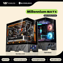 WJCOOLMAN Millennium MATX PC Case 5.5 Inch Screen/Digital Display 360 Water Cooler Sea View Room Customize Screen Computer Case