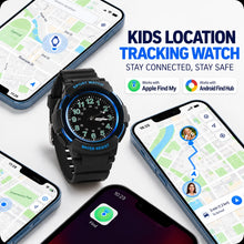 Kids Anti-Lost Watch with Apple Find My Android Find Hub Bluetooth Tracker Quartz Watch IP68 Waterproof No Subscription