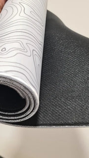 Alfombrilla de ratón gaming grande en blanco y negro, alfombrilla grande para juegos, alfombrilla para ratón de ordenador con bordes reforzados, 90x40 cm, alfombrilla para teclado y ratón de escritorio